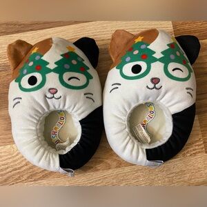 Squishmallows White and Black Plush Slippers Size 11-12
